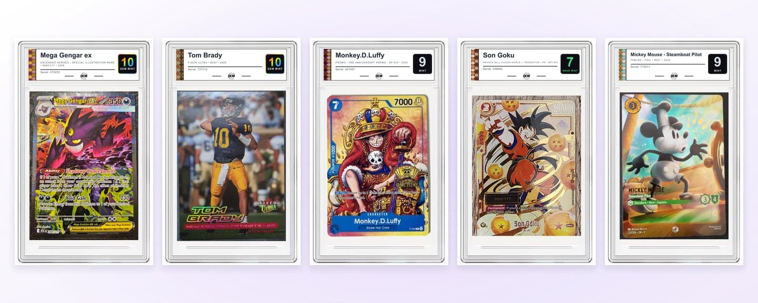 Five DCM Heritage slabs representing 5 grading credits