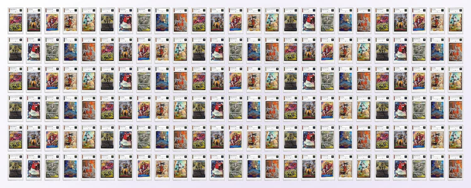 A grid of 150 DCM Heritage slabs representing 150 grading credits