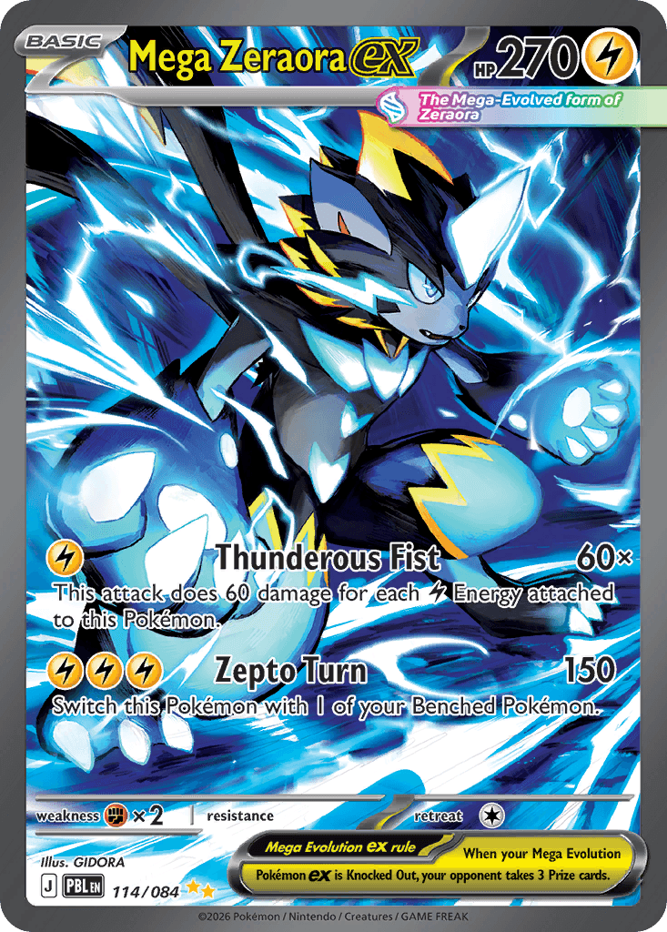 Mega Zeraora ex 114 Special Illustration Rare