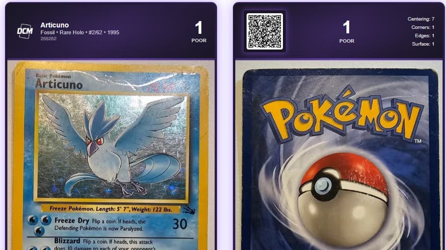 Vintage Pokémon, graded a 1 but still valuable!