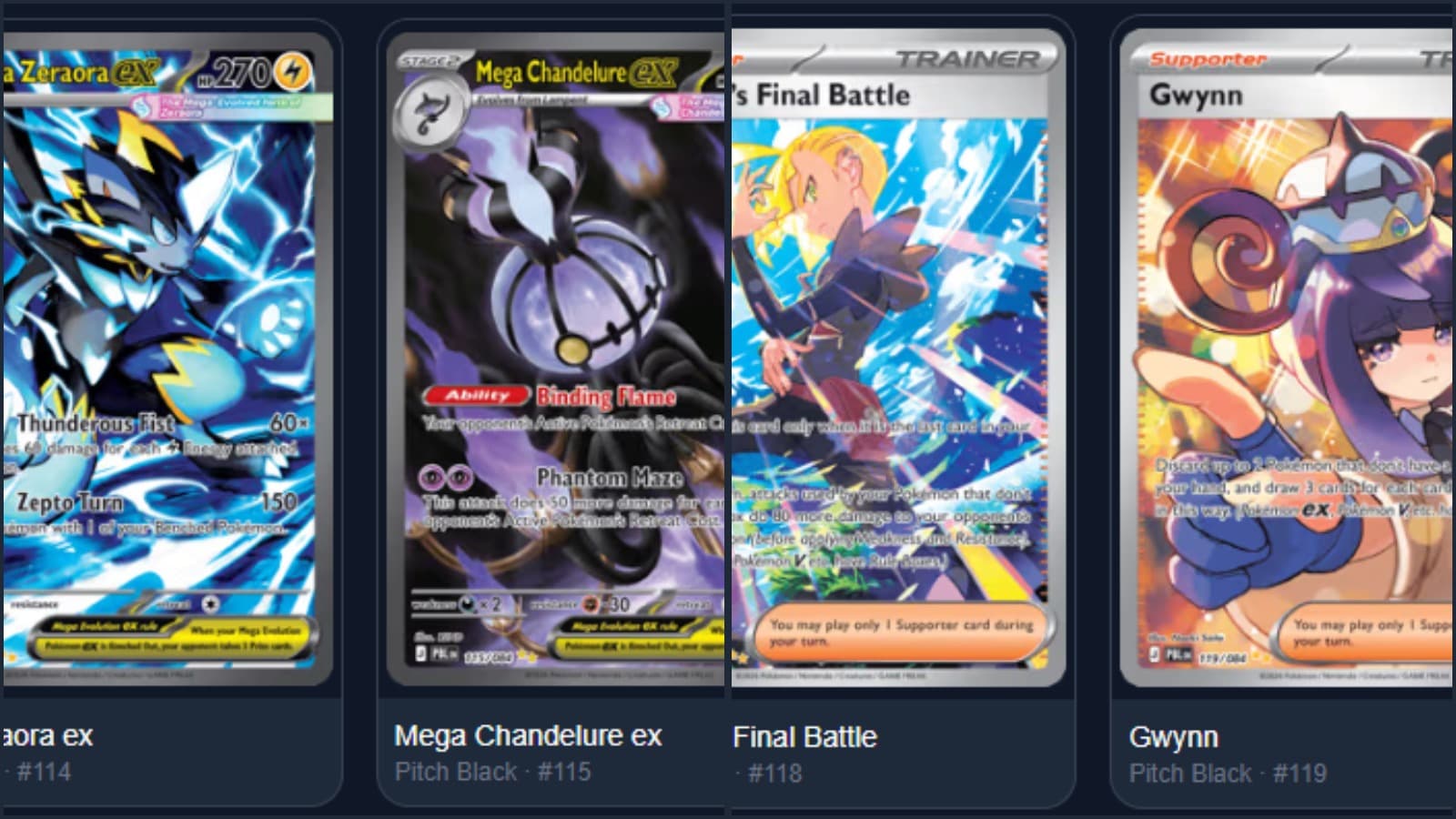 Mega Darkrai ex, the Mega Hyper Rare chase card from Pokemon Pitch Black